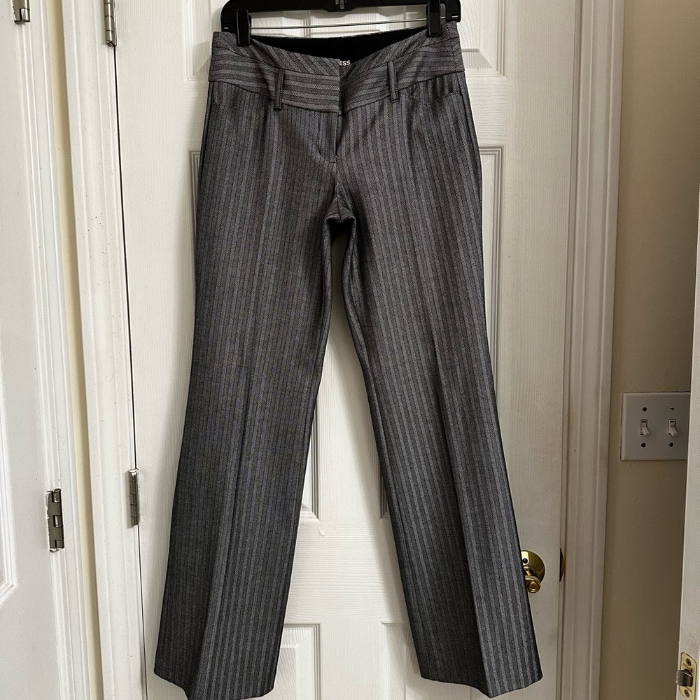 Express Editor Black and White Herringbone Pants Women’s Size 2R